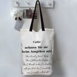 Personalisierte Wiederverwendbare „nehmen Sie sie beim Ausgehen mit“ Stofftasche mit Namen Große Kapazität Tote Bag Geburtstag Geschenk für Damen