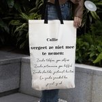 Gepersonaliseerde Vergeet Ze Niet Mee Te Nemen Herbruikbare Grote Canvas Boodschappentas Met Hengsels en Naam Verjaardagscadeau Voor Vrouwen