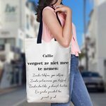Gepersonaliseerde Vergeet Ze Niet Mee Te Nemen Herbruikbare Grote Canvas Boodschappentas Met Hengsels en Naam Verjaardagscadeau Voor Vrouwen