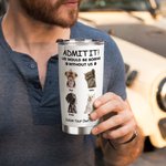 Personalised Life Would Be Boring Without Me 1-4 Pet Photos Names 20oz Insulated Tumbler with Lid and Straw Birthday Gift for Pet Owners