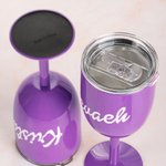 Flûte à vin à pied isolée avec nom personnalisé Dolly Font 10oz Bachelorette Bridal Party Favors Gift for Bridesmaid Women