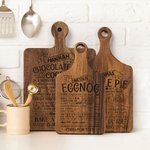 Planche à découper réversible pour fromage et charcuterie avec prise pour les doigts Cadeau de pendaison de crémaillère pour la famille