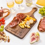 Planche à découper réversible pour fromage et charcuterie avec prise pour les doigts Cadeau de pendaison de crémaillère pour la famille