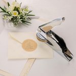 Timbro personalizzato per biblioteca con timbro a secco con testo Set portatile Regalo di compleanno per topo di biblioteca Club del Libro