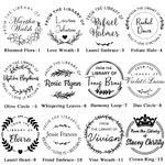 Personalised From the Library of Name Flower Book Embosser Stamp Black Hand Held Embosser with Storage Bag Birthday Gift for Book Lover Reader