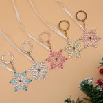 Personalized Shining Zircon Snowflake Photo Projection Christmas Tree Ornament Birthday Festival Decor Gift for Family Friend