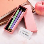 Personliga Fancy Inspirational kulspetspennor Set om 3 med kort Kontor Skola Motiverande brevpapper Tackgåva till familj Vän Kollega