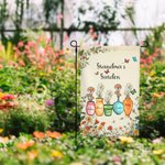 Personlig mors mormors 1-10 Födelseblomma Trädgårdsflagga med namn Yard Veranda Utomhusinredning Födelsedag Housewarming Semestergåva för familj