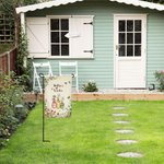 Personlig mors mormors 1-10 Födelseblomma Trädgårdsflagga med namn Yard Veranda Utomhusinredning Födelsedag Housewarming Semestergåva för familj
