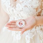 Personalized Birth Flower Cartoon Character Pocket Makeup Mirror with Name and Initial Birthday Bridesmaid Gift for Women Girls 1