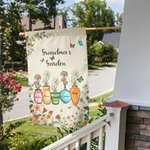 Personlig mors mormors 1-10 Födelseblomma Trädgårdsflagga med namn Yard Veranda Utomhusinredning Födelsedag Housewarming Semestergåva för familj