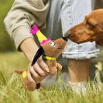Personalizzato carino cappello di compleanno a pois bassotto giocattolo bambola cane con nome Home Decor giorno di adozione regalo di festa per l'amante del cane proprietario