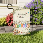 Personlig mors mormors 1-10 Födelseblomma Trädgårdsflagga med namn Yard Veranda Utomhusinredning Födelsedag Housewarming Semestergåva för familj