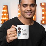 Personalizada Cartoon Nombre del personaje Definición 11oz 15oz Taza de café de cerámica con texto Cumpleaños Regalo para Hombres Mujeres