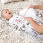 Personlig Cartoon Dragon Castle Mottaksteppe Swaddle Hat Headband Set med navn Coming Home Outfit Baby Shower Gave til nyfødte