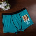 Personalized Face Photo Property of Boxer Brief with Name Comfortable Men's Underwear Funny Valentine's Day Birthday Gift for Him