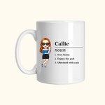 Personalizada Cartoon Nombre del personaje Definición 11oz 15oz Taza de café de cerámica con texto Cumpleaños Regalo para Hombres Mujeres