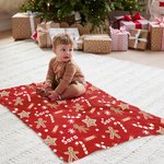 Gepersonaliseerde Peperkoek Cookie Candy Cane Zachte deken met naam Home Decor Kerstcadeau voor kind Familie Vriend