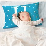 Personalised Cute Animal Cloud Throw Pillow Cover with Name and Initial Nursery Decor Baby Shower Birthday Gift for Boys Girls
