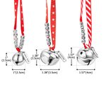 Personalized Jingle Bell Christmas Ribbon Ornament with Engraved Name Plate Beads and Card Christmas Tree Decor for Family