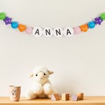 Gepersonaliseerde kleurrijke ster hart oceaan bal fantasie Giant vriendschap armband armband met naam Home muur decor DIY Supplies verjaardagsfeestje Gunsten