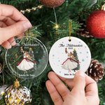 Personalised Nutcracker Clara Ballet Dancer Christmas Ornament with Name and Year Christmas Tree Decor Ballet Recital Gift for Ballerina Girl