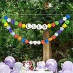 Gepersonaliseerde kleurrijke ster hart oceaan bal fantasie Giant vriendschap armband armband met naam Home muur decor DIY Supplies verjaardagsfeestje Gunsten