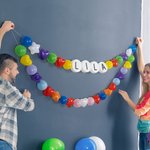 Gepersonaliseerde kleurrijke ster hart oceaan bal fantasie Giant vriendschap armband armband met naam Home muur decor DIY Supplies verjaardagsfeestje Gunsten