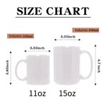Personalizada Cartoon Nombre del personaje Definición 11oz 15oz Taza de café de cerámica con texto Cumpleaños Regalo para Hombres Mujeres