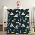 Personalized Cute Cartoon Sleeping Dragon Soft Baby Security Blanket with Dotted Backing and Embroidery Name Baby Shower Birthday Gift for Boys Girls
