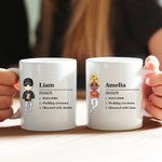 Personalizada Cartoon Nombre del personaje Definición 11oz 15oz Taza de café de cerámica con texto Cumpleaños Regalo para Hombres Mujeres