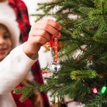 Personalized Jingle Bell Christmas Ribbon Ornament with Engraved Name Plate Beads and Card Christmas Tree Decor for Family