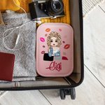 Gepersonaliseerde Lippenstift en Sieradendoos met LED Make-up Spiegel Cartoon Karakter met Naam als Verjaardags Cadeau voor Vrouwen