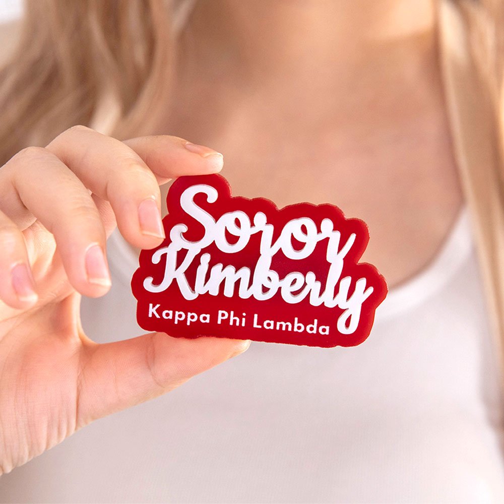 badge de nom personnalisé pour membre de sororité