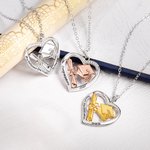 Collar personalizado en forma de corazón con circonitas y texto grabado Regalo de Graduación para Graduadas Mujeres