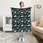 Personlig Night Sky Little Dragon Mottaksteppe Swaddle Knot Hat Pannebånd med navn Sykehus Coming Home Outfit Baby Shower Gave til nyfødte