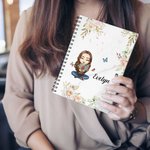 Quaderno a spirale A5 personalizzato con 120 pagine foderate e nome Regalo di Natale per la festa della mamma e il compleanno per le donne