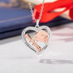 Collar personalizado en forma de corazón con circonitas y texto grabado Regalo de Graduación para Graduadas Mujeres
