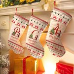 Bonnet de houx personnalisé Bonhomme de neige Joyeux Noël avec initiales et nom Arbre de Noël Décoration de cheminée Fête de famille Cadeau pour enfan