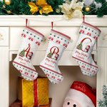 Bonnet de houx personnalisé Bonhomme de neige Joyeux Noël avec initiales et nom Arbre de Noël Décoration de cheminée Fête de famille Cadeau pour enfan