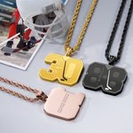 Collana personalizzata di hockey su ghiaccio con incisione del nome e del numero Regalo di compleanno per giocatori di hockey su ghiaccio amanti dello sport