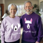 Sweatshirt Familial Personnalisé avec Texte à Design de Visage et Queue d'Animal Vêtement Multicolore pour Adulte Enfant Cadeau Noël Vacances