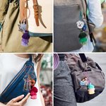 Llavero personalizado con foto y texto para bolso con borla y estrella Regalo de cumpleaños y aniversario para un amigo de la familia y amante de las 