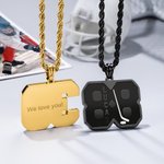 Collana personalizzata di hockey su ghiaccio con incisione del nome e del numero Regalo di compleanno per giocatori di hockey su ghiaccio amanti dello sport