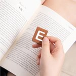 Personligt Minimalism Initial Magnetiskt läderbokmärke Clip Skola Kontor Skrivmaterial Födelsedag Läsgåva för bokälskare