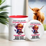 Personalised Don't Piss Me Off Coffee Cartoon Animal 11oz Mug with Name Birthday Gift for Women