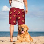 Henkilökohtainen Koira Kissa Kasvot Valokuva Nimi Nopea kuivaus Uimahousut Rantahousut Rantahousut Mesh Vuori Bachelor Party Loma Lahja Naisille Miehe