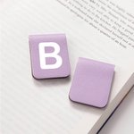 Personligt Minimalism Initial Magnetiskt läderbokmärke Clip Skola Kontor Skrivmaterial Födelsedag Läsgåva för bokälskare