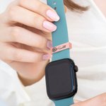 Personalized Engraved Birth Flower Watch Band Charm with Name Accessories for Apple Watch Birthday Anniversary Gift for Women