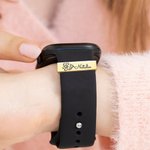 Personalized Engraved Birth Flower Watch Band Charm with Name Accessories for Apple Watch Birthday Anniversary Gift for Women